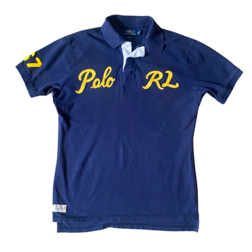 POLO RALPH LAUREN Men’s Blue Mesh Custom Fit Shirt Size XL